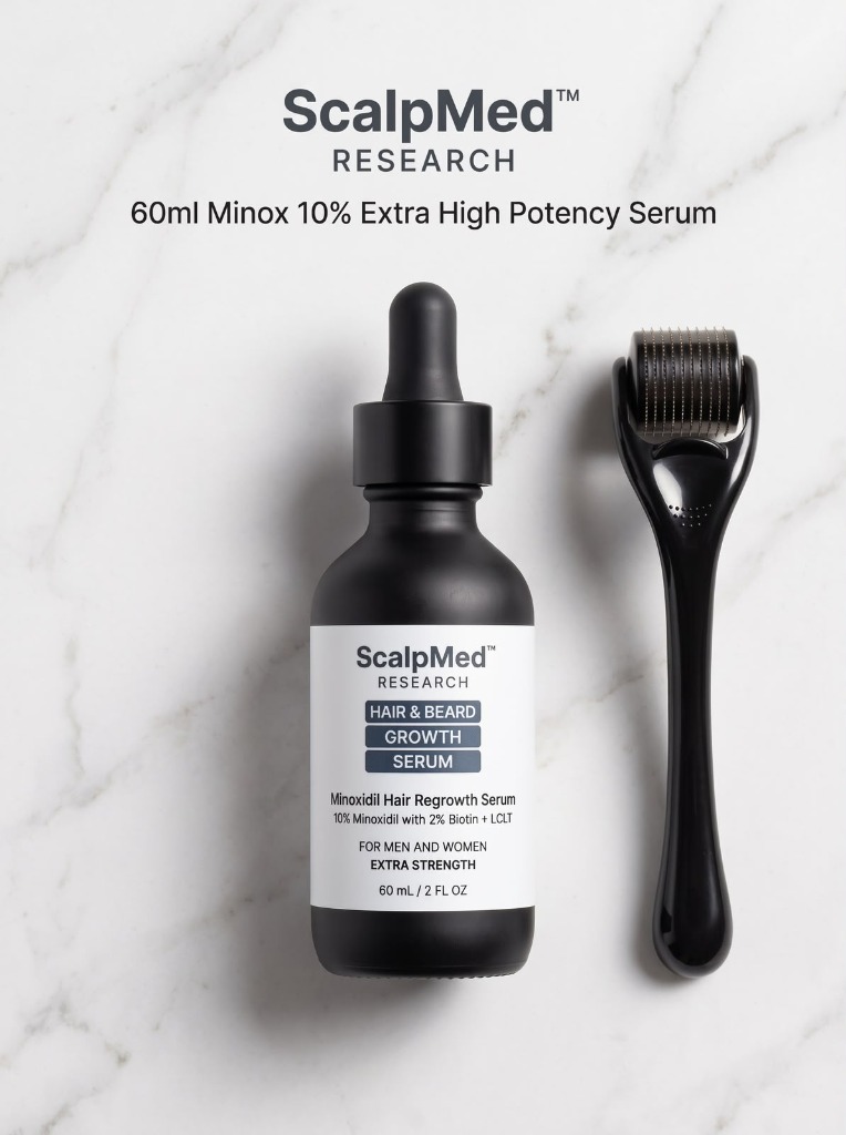 60ml Minox 10% Extra High Potency Serum + Precision Derma Roller